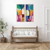 image:imageKate and Laurel Abstract Panels 2 Piece Framed Canvas Wall Art Set by Rachel Lee Sylvie Natural Modern Contemporary Abstract Art for Wall Decor