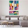 image:imageKate and Laurel Abstract Panels 3 Piece Framed Canvas Wall Art Set by Rachel Lee Sylvie Natural Modern Contemporary Abstract Art for Wall Decor