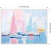 image:imageKate and Laurel Abstract Sailboat Harbor Landscape Pastel and Pops of Color Framed Canvas Wall Art by The Creative Bunch Studio 24 x 18 Sylvie White Coastal Abstract Beach Art for Wall DecorWhite