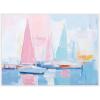 image:imageKate and Laurel Abstract Sailboat Harbor Landscape Pastel and Pops of Color Framed Canvas Wall Art by The Creative Bunch Studio 24 x 18 Sylvie White Coastal Abstract Beach Art for Wall DecorWhite