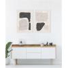 image:imageKate and Laurel Abstract Shapes 01 amp 02 2 Piece Framed Canvas Wall Art Set by Gabrielly Guedes Sylvie White Modern Contemporary Abstract Art for Wall Decor