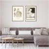 image:imageKate and Laurel Arly 1921 Alexandre Jacovleff amp A Janesich 1920 Edouard Halouze 2 Piece Framed Canvas Wall Art Set by Nostalgia Prints Sylvie Beaded Dark Gold Vintage Person Art for Wall Decor