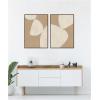 image:imageKate and Laurel Balance 01amp 02 2 Piece Framed Canvas Wall Art Set by Gabrielly Guedes Sylvie Walnut Modern Contemporary Abstract Art for Wall Decor