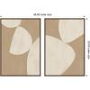 image:imageKate and Laurel Balance 01amp 02 2 Piece Framed Canvas Wall Art Set by Gabrielly Guedes Sylvie Walnut Modern Contemporary Abstract Art for Wall Decor