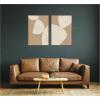 image:imageKate and Laurel Balance 01amp 02 2 Piece Framed Canvas Wall Art Set by Gabrielly Guedes Sylvie Walnut Modern Contemporary Abstract Art for Wall Decor