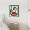image:imageKate and Laurel Black Cat Reading Newspaper Framed Canvas Wall Art by Rachel Lee 18 x 24 Sylvie Black MidCentury Abstract Animals Art for Wall Decor Living Room Bedroom