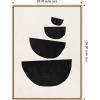 image:imageKate and Laurel Black Geometric Abstract 1 Framed Canvas Wall Art by July Art Prints 18 x 24 Sylvie Natural Black amp White Abstract Art for Wall Decor Living Room BedroomNatural