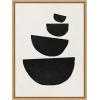 image:imageKate and Laurel Black Geometric Abstract 1 Framed Canvas Wall Art by July Art Prints 18 x 24 Sylvie Natural Black amp White Abstract Art for Wall Decor Living Room BedroomNatural