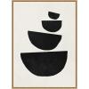 image:imageKate and Laurel Black Geometric Abstract 1 Framed Canvas Wall Art by July Art Prints 18 x 24 Sylvie Natural Black amp White Abstract Art for Wall Decor Living Room BedroomNatural