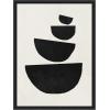 image:imageKate and Laurel Black Geometric Abstract 1 Framed Canvas Wall Art by July Art Prints 18 x 24 Sylvie Natural Black amp White Abstract Art for Wall Decor Living Room BedroomBlack