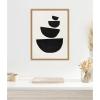 image:imageKate and Laurel Black Geometric Abstract 1 Framed Canvas Wall Art by July Art Prints 18 x 24 Sylvie Natural Black amp White Abstract Art for Wall Decor Living Room BedroomNatural