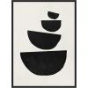image:imageKate and Laurel Black Geometric Abstract 1 Framed Canvas Wall Art by July Art Prints 18 x 24 Sylvie Natural Black amp White Abstract Art for Wall Decor Living Room BedroomBlack