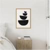image:imageKate and Laurel Black Geometric Abstract 1 Framed Canvas Wall Art by July Art Prints 18 x 24 Sylvie Natural Black amp White Abstract Art for Wall Decor Living Room BedroomNatural