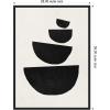 image:imageKate and Laurel Black Geometric Abstract 1 Framed Canvas Wall Art by July Art Prints 18 x 24 Sylvie Natural Black amp White Abstract Art for Wall Decor Living Room BedroomBlack