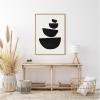 image:imageKate and Laurel Black Geometric Abstract 1 Framed Canvas Wall Art by July Art Prints 18 x 24 Sylvie Natural Black amp White Abstract Art for Wall Decor Living Room BedroomNatural