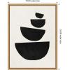 image:imageKate and Laurel Black Geometric Abstract 1 Framed Canvas Wall Art by July Art Prints 18 x 24 Sylvie Natural Black amp White Abstract Art for Wall Decor Living Room BedroomNatural