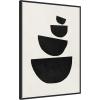 image:imageKate and Laurel Black Geometric Abstract 1 Framed Canvas Wall Art by July Art Prints 18 x 24 Sylvie Natural Black amp White Abstract Art for Wall Decor Living Room BedroomBlack
