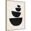 image:imageKate and Laurel Black Geometric Abstract 1 Framed Canvas Wall Art by July Art Prints 18 x 24 Sylvie Natural Black amp White Abstract Art for Wall Decor Living Room BedroomNatural
