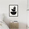 image:imageKate and Laurel Black Geometric Abstract 1 Framed Canvas Wall Art by July Art Prints 18 x 24 Sylvie Natural Black amp White Abstract Art for Wall Decor Living Room BedroomBlack