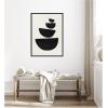 image:imageKate and Laurel Black Geometric Abstract 1 Framed Canvas Wall Art by July Art Prints 18 x 24 Sylvie Natural Black amp White Abstract Art for Wall Decor Living Room BedroomBlack