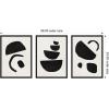 image:imageKate and Laurel Black Geometric Abstract 1 and 2 Set of 3 18x24 Framed Canvas Wall Art Set by July Art Prints Sylvie Black Black amp White Abstract Art for Wall Decor Living Room Bedroom