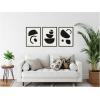 image:imageKate and Laurel Black Geometric Abstract 1 and 2 Set of 3 18x24 Framed Canvas Wall Art Set by July Art Prints Sylvie Black Black amp White Abstract Art for Wall Decor Living Room Bedroom