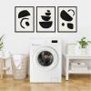 image:imageKate and Laurel Black Geometric Abstract 1 and 2 Set of 3 18x24 Framed Canvas Wall Art Set by July Art Prints Sylvie Black Black amp White Abstract Art for Wall Decor Living Room Bedroom