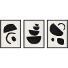 image:imageKate and Laurel Black Geometric Abstract 1 and 2 Set of 3 18x24 Framed Canvas Wall Art Set by July Art Prints Sylvie Black Black amp White Abstract Art for Wall Decor Living Room Bedroom
