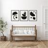 image:imageKate and Laurel Black Geometric Abstract 1 and 2 Set of 3 18x24 Framed Canvas Wall Art Set by July Art Prints Sylvie Black Black amp White Abstract Art for Wall Decor Living Room Bedroom