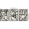 image:imageKate and Laurel Black Twist 13 and 4 Set of 3 18x24 Framed Canvas Wall Art Set by Alicia Bock Sylvie Black Modern Abstract Art for Wall Decor Living Room Bedroom
