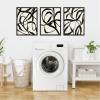 image:imageKate and Laurel Black Twist 13 and 4 Set of 3 18x24 Framed Canvas Wall Art Set by Alicia Bock Sylvie Black Modern Abstract Art for Wall Decor Living Room Bedroom