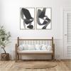 image:imageKate and Laurel Black and White Abstract 01 amp 02 2 Piece Framed Canvas Wall Art Set by Gabrielly Guedes Sylvie Dark Gold Modern Contemporary Abstract Art for Wall Decor