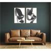 image:imageKate and Laurel Black and White Abstract 01 amp 02 2 Piece Framed Canvas Wall Art Set by Gabrielly Guedes Sylvie Dark Gold Modern Contemporary Abstract Art for Wall Decor