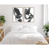 image:imageKate and Laurel Black and White Abstract 01 amp 02 2 Piece Framed Canvas Wall Art Set by Gabrielly Guedes Sylvie Dark Gold Modern Contemporary Abstract Art for Wall Decor