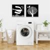 image:imageKate and Laurel Black and White Linocut Birds  set of 2 22x22 Framed Canvas Wall Art Set by Giuliana Lazzerini Sylvie Beaded White Black amp White Animals Abstract Animals Nature Art