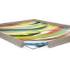 image:imageKate and Laurel Blake Brushstroke 120 Framed Printed Glass Wall Art by Jessi Raulet of Ettavee 18x24 Gray Decorative Colorful Abstract Art Print for Wall