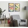 image:imageKate and Laurel Blake Brushstroke 120 Framed Printed Glass Wall Art by Jessi Raulet of Ettavee 18x24 Gray Decorative Colorful Abstract Art Print for Wall