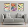 image:imageKate and Laurel Blake Brushstroke 120 Framed Printed Glass Wall Art by Jessi Raulet of Ettavee 18x24 Gray Decorative Colorful Abstract Art Print for Wall