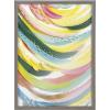 image:imageKate and Laurel Blake Brushstroke 120 Framed Printed Glass Wall Art by Jessi Raulet of Ettavee 18x24 Gray Decorative Colorful Abstract Art Print for Wall