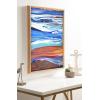 image:imageKate and Laurel Blake Coastal Currents Framed Printed Glass Wall Art by Xizhou Xie 18x24 Natural Modern Abstract Bright Landscape Art for Wall
