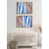 image:imageKate and Laurel Blake Coastal Currents Framed Printed Glass Wall Art by Xizhou Xie 18x24 Natural Modern Abstract Bright Landscape Art for Wall