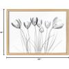 image:imageKate and Laurel Blake Crocus X Ray Floral BW Framed Printed Glass Wall Art by The Creative Bunch Studio 18x24 Natural Decorative Modern Flower Art Print for Wall