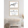 image:imageKate and Laurel Blake Crocus X Ray Floral BW Framed Printed Glass Wall Art by The Creative Bunch Studio 18x24 Natural Decorative Modern Flower Art Print for Wall