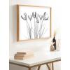 image:imageKate and Laurel Blake Crocus X Ray Floral BW Framed Printed Glass Wall Art by The Creative Bunch Studio 18x24 Natural Decorative Modern Flower Art Print for Wall