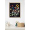 image:imageKate and Laurel Blake Dark Flora Framed Printed Glass Wall Art by Hannah Beisang 18x24 Natural Decorative Floral Art Print for Wall