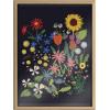 image:imageKate and Laurel Blake Dark Flora Framed Printed Glass Wall Art by Hannah Beisang 18x24 Natural Decorative Floral Art Print for Wall
