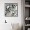 image:imageKate and Laurel Blake Deco Nadeau 1 Framed Printed Acrylic Wall Art by Leah Nadeau 24x24 Gray Decorative Abstract Art Print for Wall