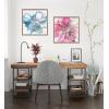 image:imageKate and Laurel Blake Indigo Blooms Framed Printed Acrylic Wall Art by Xizhou Xie 24x24 Natural Modern Abstract Bright Botanical Flower ArtGold
