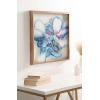 image:imageKate and Laurel Blake Indigo Blooms Framed Printed Acrylic Wall Art by Xizhou Xie 24x24 Natural Modern Abstract Bright Botanical Flower ArtGold