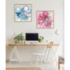 image:imageKate and Laurel Blake Indigo Blooms Framed Printed Acrylic Wall Art by Xizhou Xie 24x24 Natural Modern Abstract Bright Botanical Flower ArtNatural